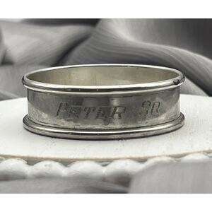 Vintage Webster Sterling Silver "peter SR” Napkin Ring 8.2G